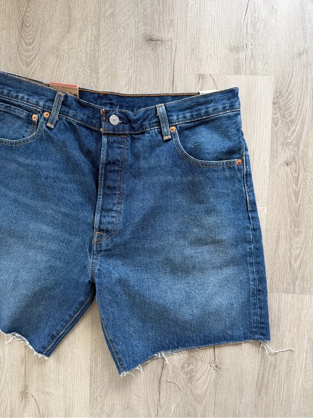 Levi's 501 ‘93 Men's Blue Denim Cutoff Jeans Jorts Shorts 36 NWT